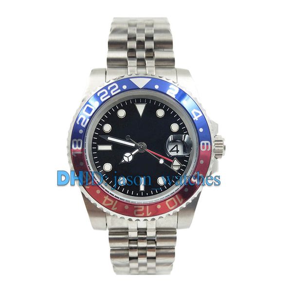 

мужские часы gmt с механическим автоматическим механизмом 126710blro наручные часы 24 часа красный синий керамический безель мужские часы ав, Slivery;brown