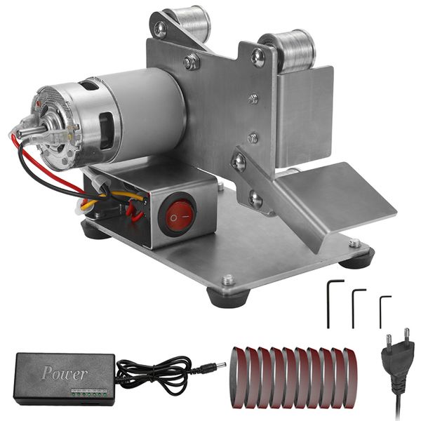 

multifunctional professional grinder mini portable electric belt sander diy polishing grinding machine cutter edges sharpener(eu