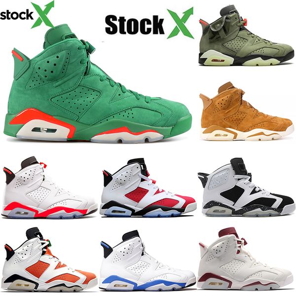 

wholesale basketball shoes vi new color trainer gatorade golden harvest alternate hare designer sneakers sport travis scotts for men 7-13