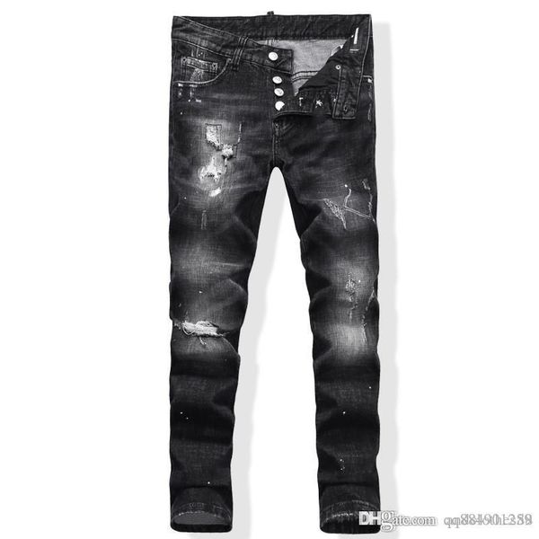 

mens 2020 luxury designer jeanshombre fashion designer slim fit washed motocycle denim pants panelled hip hop mens designer joggers, Blue