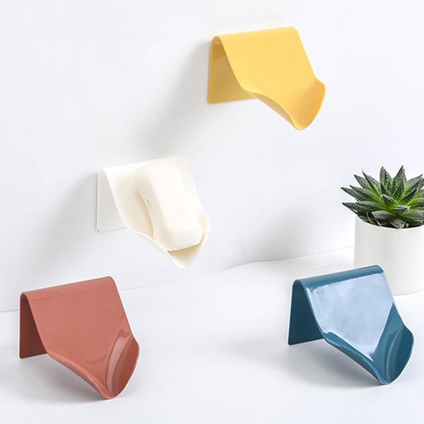 

2019 japanese style simple fresh drain water soap dish soap storage finishing rack portable nail-drilling rack wholesale bathroom sinks