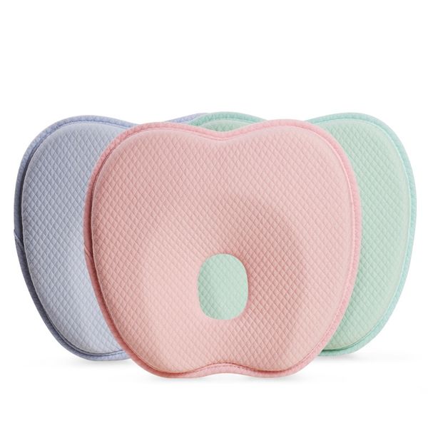 

baby pillow soft infant head orthopedic shaping pillow memory foam sleeping cushion to prevent plagiocephaly flat head syndrome