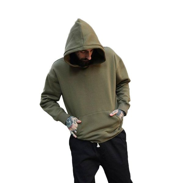 

nice hip hop kanye hoodies with fleece autumn mens west hoodie sweatshirt swag solid pullover, Black