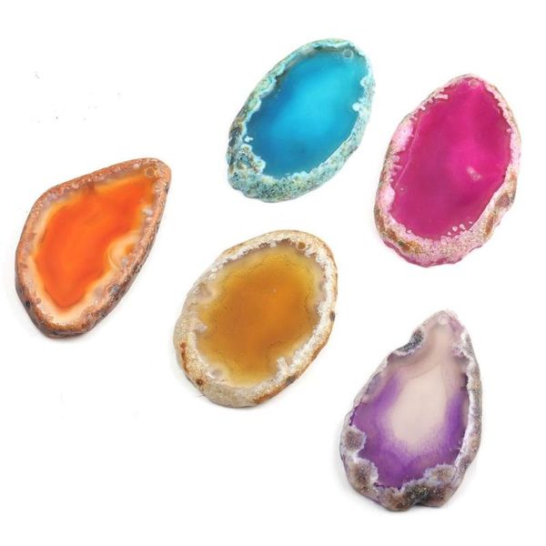 

irregular shape agates cut bread edge pendant reiki healing natural stone meditation amulet diy jewelry