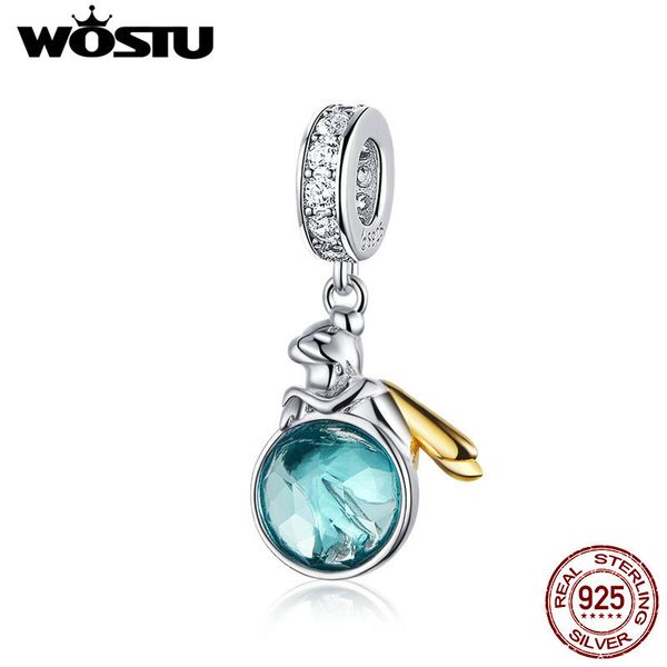 

wostu новые 925 silver bead elf planet green циркон подвески подвески fit оригинальный кулон браслет для изготовления ювелирных изделий ctc0, Bronze;silver