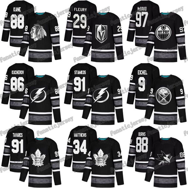 

Mens 2019 All Star Game Jersey 65 Erik Karlsson 88 Brent Burns 29 Fleury Connor 91 Steven Stamkos 34 Auston Matthews Hockey Jerseys