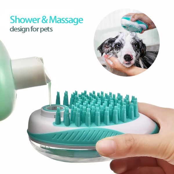 

pet dog bath brush comb pet spa massage brush soft silicone dogs cats shower hair grooming comb dog cleaning tool pet supplies
