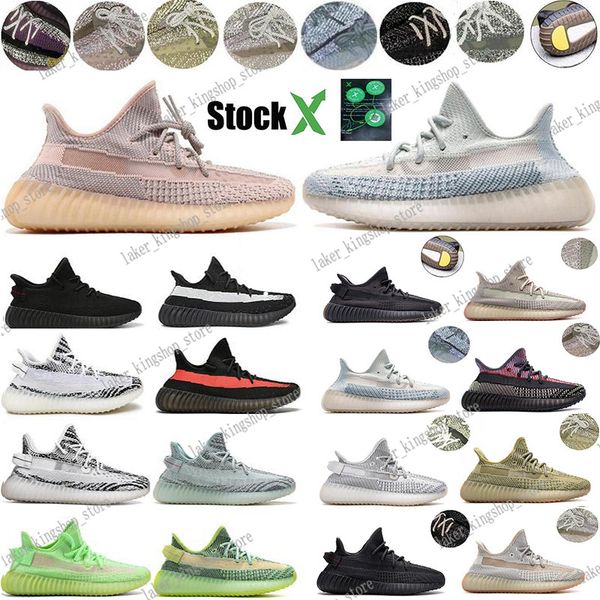 

new kanye west lundmark antlia synth running shoes glow true form hyperspace clay static black white reflective belgua zebra sneakers one