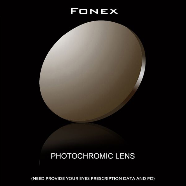 

fonex 1.56 1.61 1.67 pchromic prescription cr-39 resin aspheric glasses lenses myopia sunglasses lens