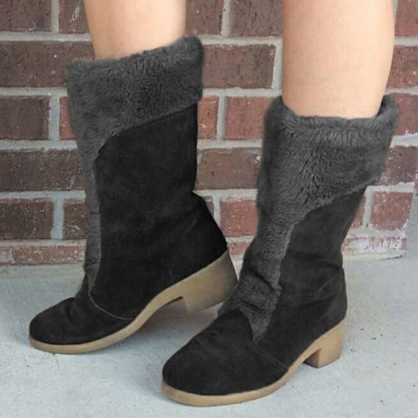 

winter women thigh high heels plush boot cotton faux suede slim fur wedges rubber platform punk black ladies shoes botas mujer