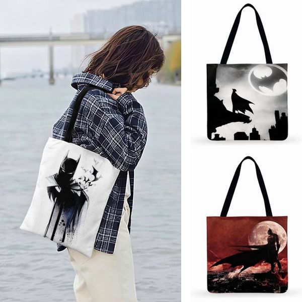 

outdoor shopping bag beach bags forever superhero painting print tote bag for women casual tote ladies shoulder
