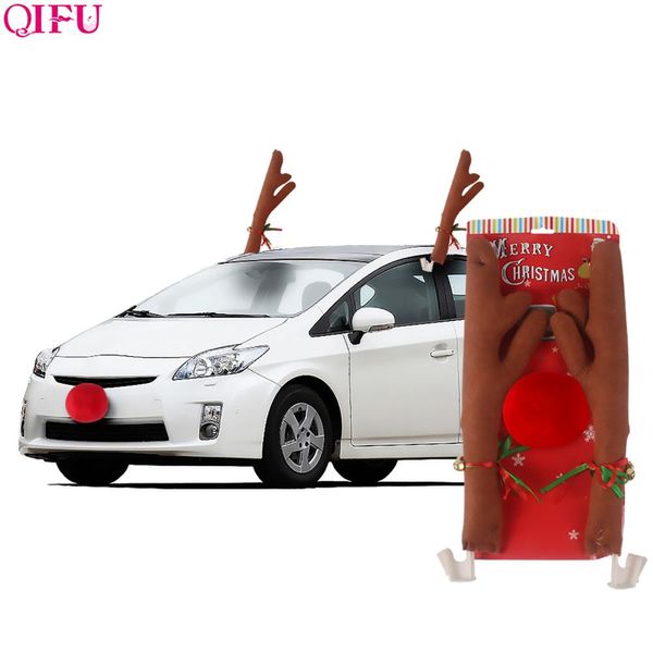 

qifu christmas antler car decoration christmas 2019 ornaments xmas gifts party decor navidad toys happy new year 2020