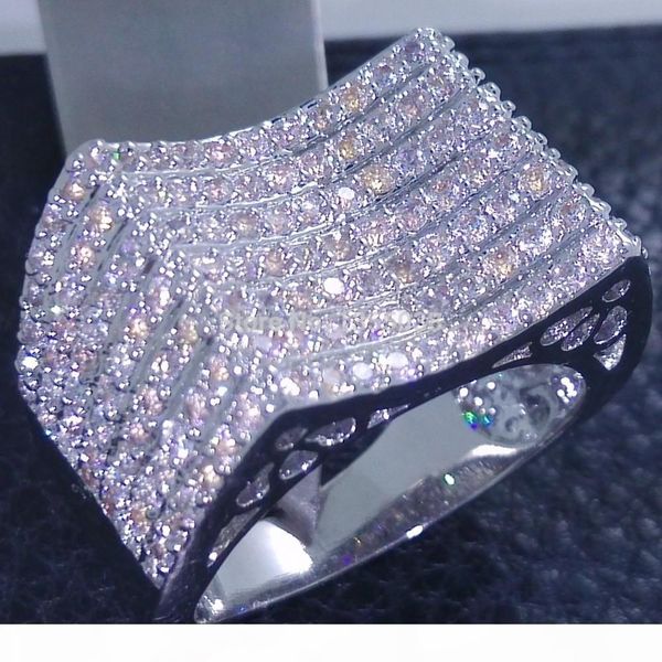 

мода ювелирных изделий majestic украшения 168pcs gem 5a циркон камень 10kt белое золото заполненные обручальное кольцо кольца sz 5-10 беспла, Slivery;golden