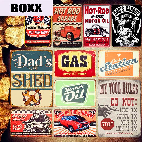 

азс винтаж металлическое олово признаки декоративные тарелки дизельные моторные масла стикер стены гаража художественный плакат хотрод магаз