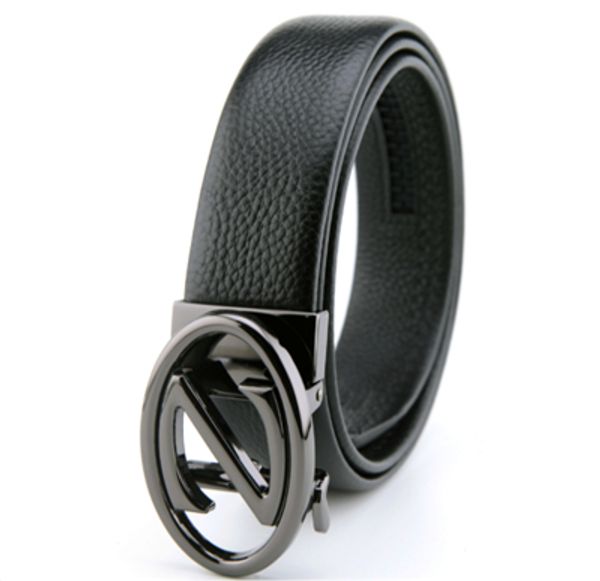 

new fashion mens automatic buckle leather layer cowhide business boutique belt, Black;brown