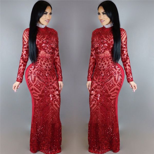 

sequins pattern designer womens dress long sleeve bodycon dress luxury womens breif formal maxi dress, Black;gray