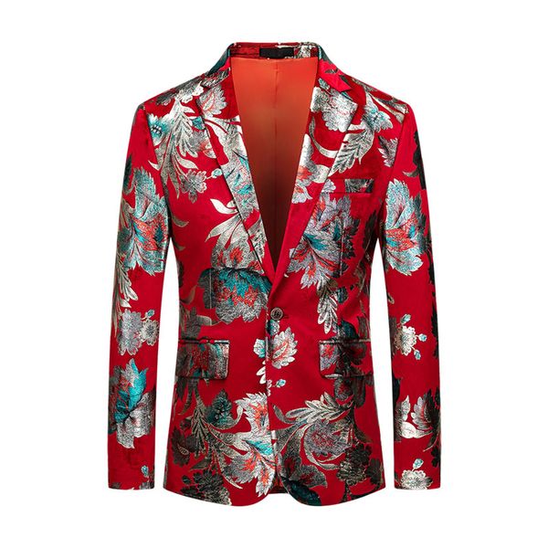 

the new fashion business high end men large size dahong slim print gentleman trend leisure fashion youth british wind blazer, White;black
