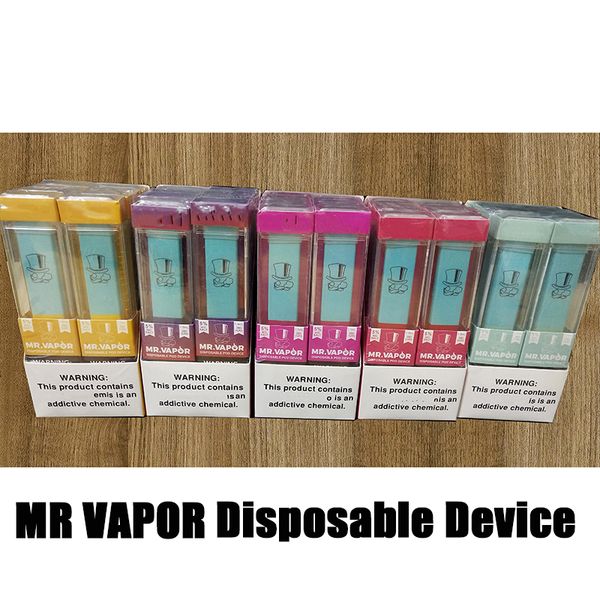 

MR VAPOR Одноразовая Pod Device 280mAh Аккумулятор 1,3 мл картридж Бобы Vape Pen МРТ пара Одноразовая Vape Испаритель Кристалл Box Упаковка