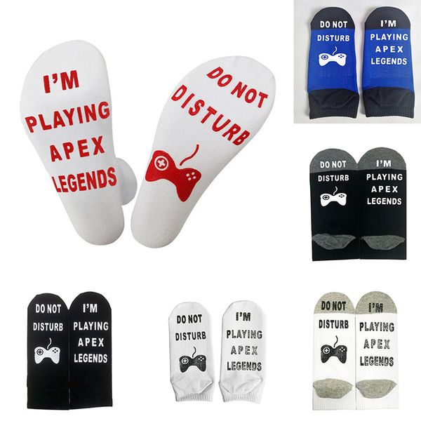 

i'm playing apex legends letter socks 7 styles big kids students teenagers mens cotton ankle socks sports socks dhl tc190304w 100pcs