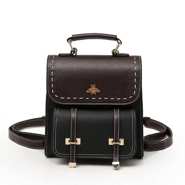 

pu leather mini backpack bags for women large capacity cover shape female bagpack girls school travel backpack bags