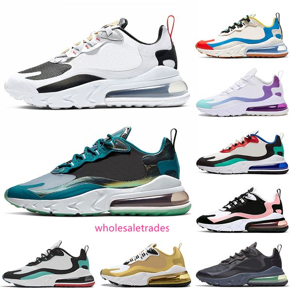

react running shoes for men women triple black metallic gold script sea green just bleached coral mens trainers sports sneakers 36-45