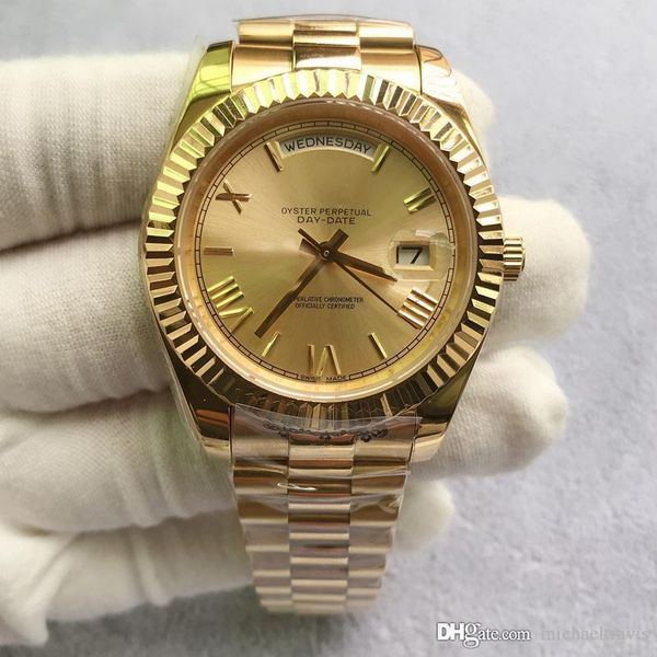 

v3 men watch daydate rose gold asia eta 2836 automatic 40mm president sapphire glass mechanical mens watches waterproof 50m 333