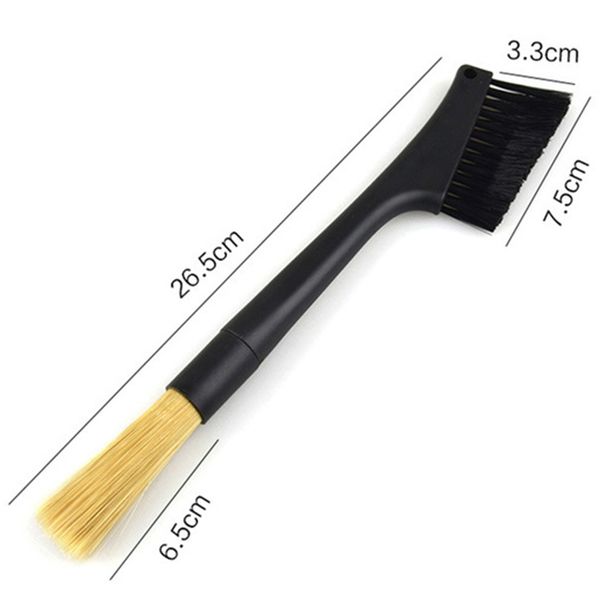 

grinder cleaning brush coffee milk powder brushes soft nylon hair double-head coffee shop bar utensils accessories 2pcs