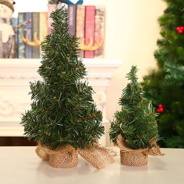 

1pc 20cm/7.9in,30cm/12in christmas tree mini pine tree with wood base diy home table home decor high quality