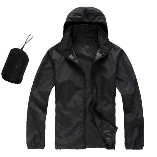 

2018 new summer womens mens brand rain jacket coats outdoor casual hoodies windproof and waterproof sunscreen face coats black white xs-xxxl, Black;brown