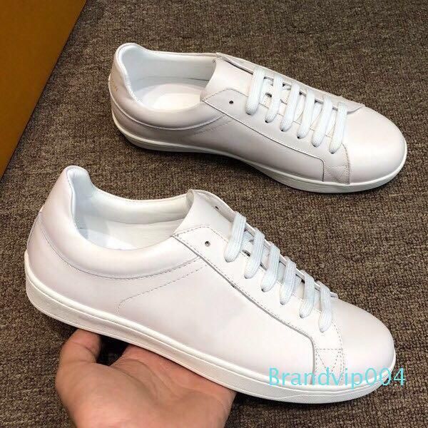 

2019 mens designer sneakers fashion casual stripe comfort leather shoes flats low sport sneakers shoes with box, Black