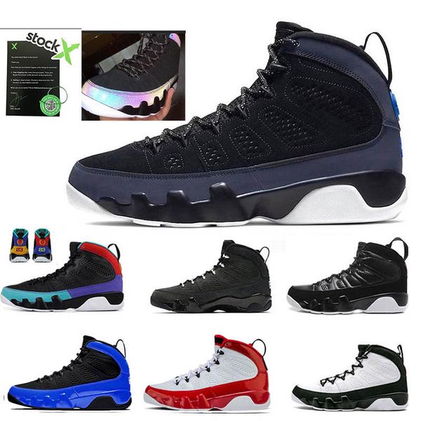 

racer blue 9 9s mens basketball shoes gym red bred mop melo black white the spirit lakers pe sports trainers designer sneakers