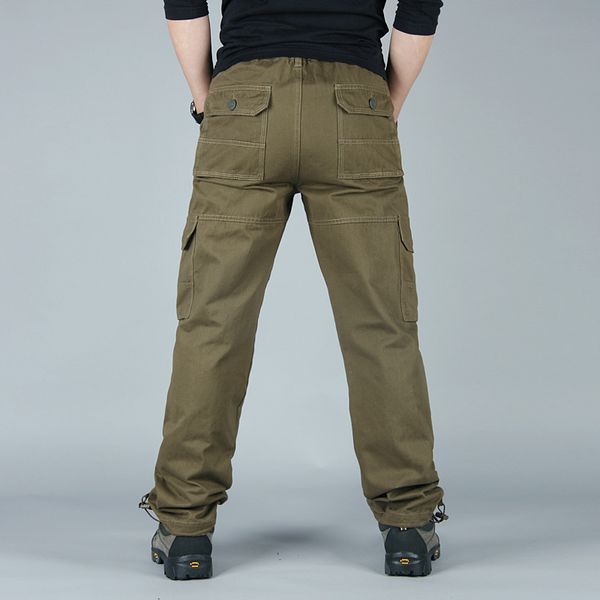 

icpans casual cargo pants men style tactical pants men army ix9 black cotton zipper autumn plus size 4xl