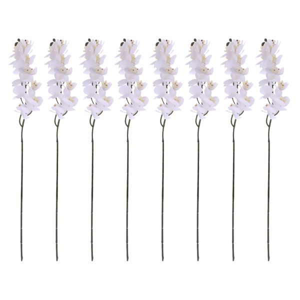 

8pcs artificial 12 head orchid phalaenopsis flower home garden decoration