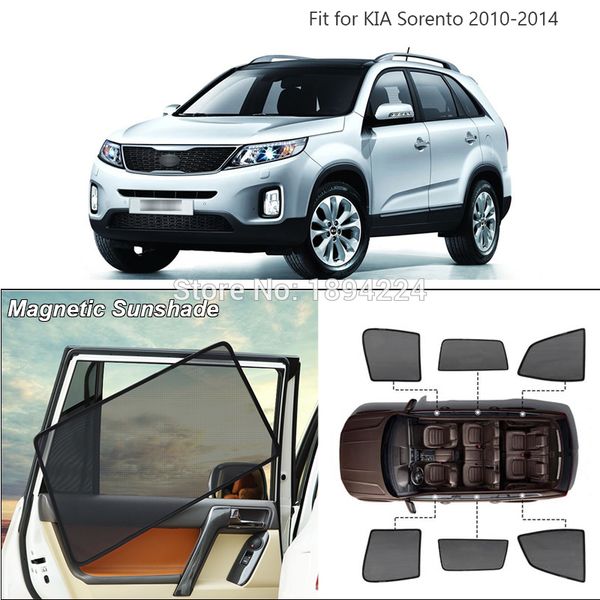 

car full side windows magnetic sun shade uv protection ray blocking mesh visor for kia sorento 2010