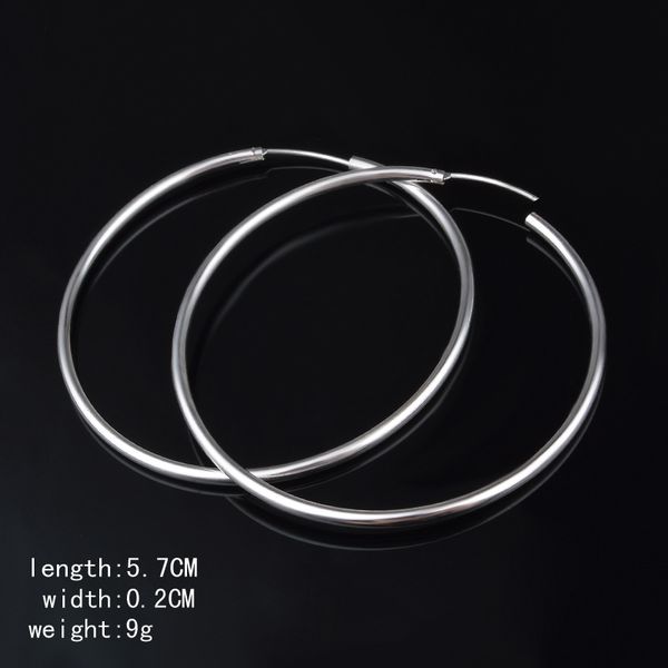 

2019 new arrival  classic round women hoop earrings, Golden;silver