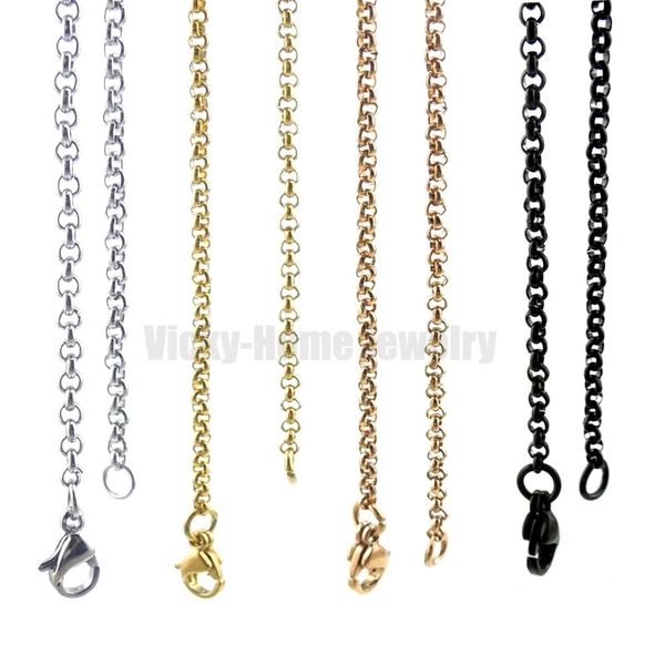 

2.0mm 55cm 22'' rolo chain and box chain stainless steel chain, Silver