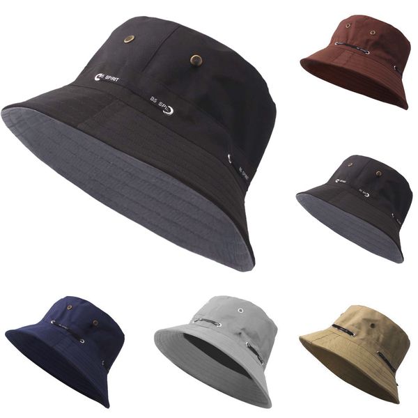 

bucket hat outdoor adumbral hat fashion cap sun hat travel casual pot bucket sport adjustable hat#4, Blue;gray