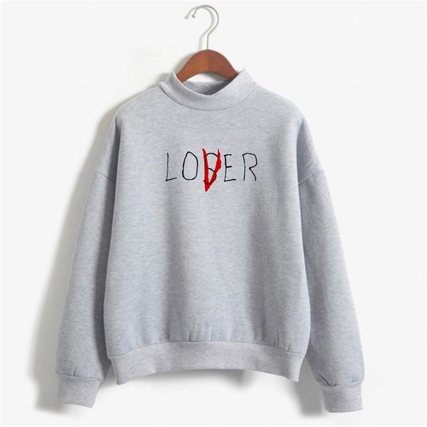 

lover english printed sanitary clothes for men and women in autumn and winter, Black