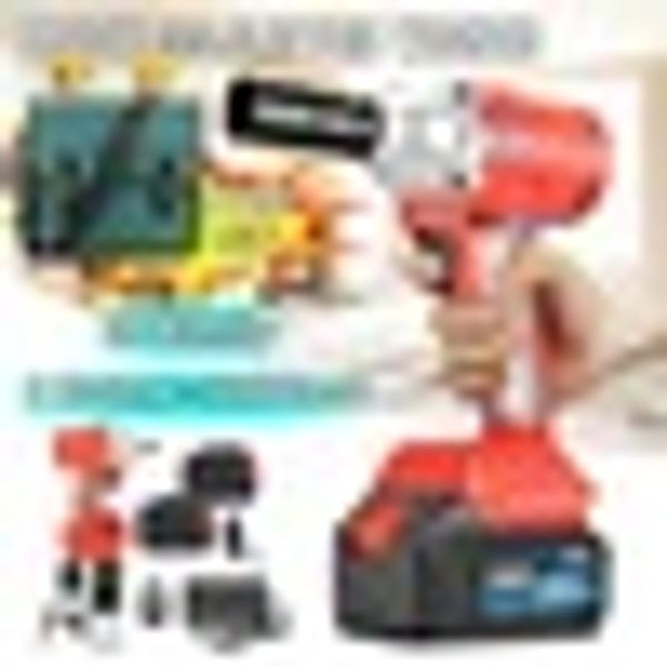 

188/228/288f powerful brushless cordless electric impact wrench 1/2 inch torque socket wrench wireless batteries power tools