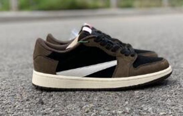 

travis scott x 1 low og sp ts 1s brown suede black basketball shoes sports sneakers ct10