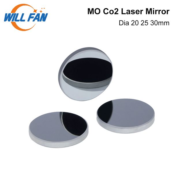 Diâmetro do ventilador 20 25 30mm meses refletem espelho 3pcs/lots instrumentos ópticos espelho a laser para máquina de gravura de cortador