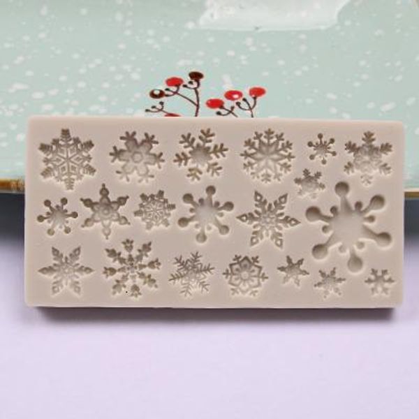 

snowflake shape cake mold silicone snow fondant mold sugar craft cake tool snow fondant christmas winter decor