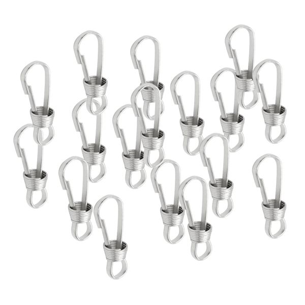 

30pcs metal lanyard snap spring clips hooks key chain diy findings, Black