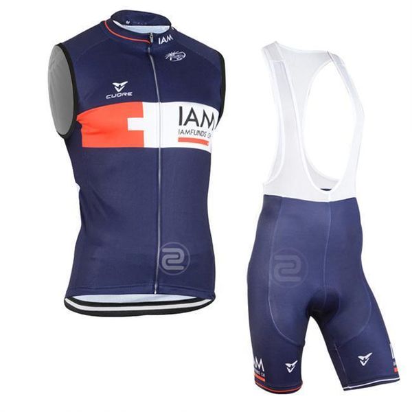 

2020 2015 iam summer men outdoor cycling short sleeveless jersey cycling vest bib shorts bike vest cycling waistcoat bib short kits mix size, Black;red
