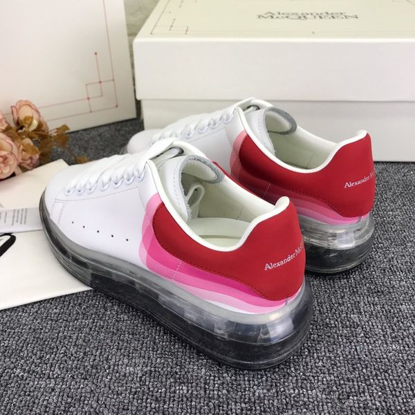 

2020 latest style fashion luxury casual sports high heels slowly increasing shoes basketball men and women flat shoes pink dhl ing, Black