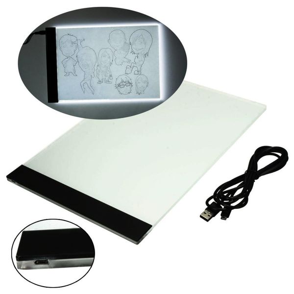 EZLIFE A4 Tracing Drawing Board LED Artist Thin Art Stencil Board Light Box Tracing Drawing Dropshipping
