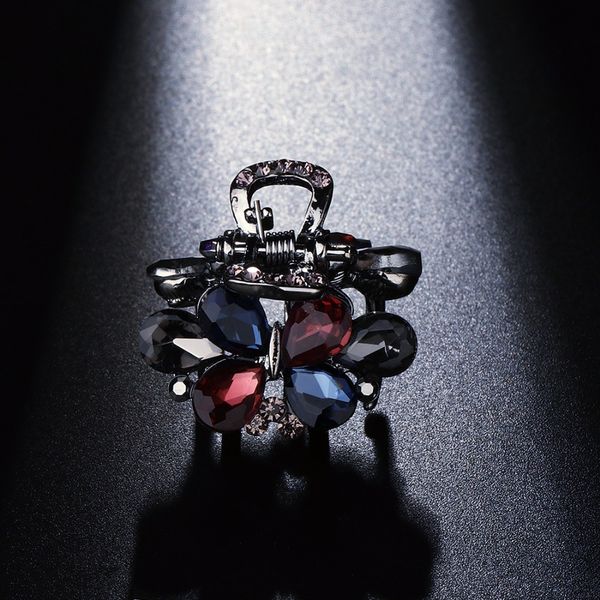 Vintage Small Butterfly Hair Clips Ancient Silver Color Metal Hair