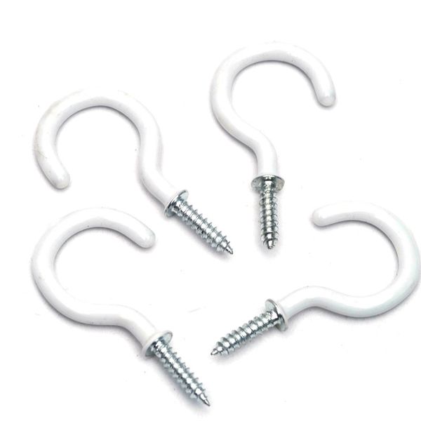 

10pcs white mug shouldered hanger cup hooks heavy duty screw-in ceiling hooks cup x