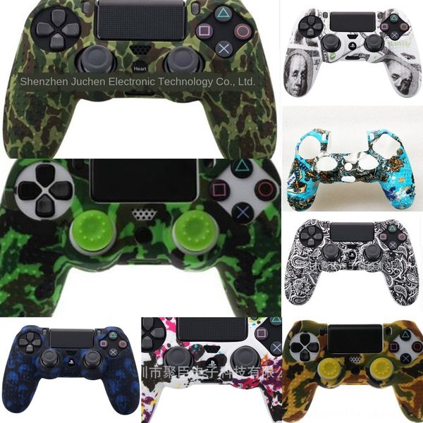 

zop5i silicone rubber soft case gel controller cover for sony playstation 4 skin ps 4 skin shell joystick ps4 housing game accessories