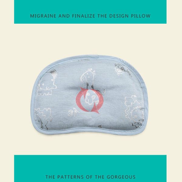 

Toddler Baby Ice Silk Fiber Pillow Citrus Leaf Support Summer Prevent Flat Head